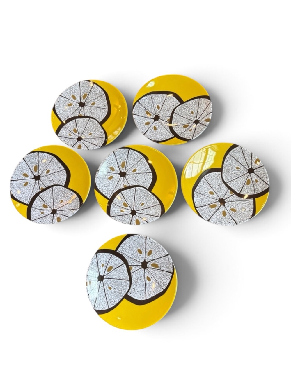 Madhouse By Michael Aram Melamine Lunch Plates Lemonwood 7" Set of 6